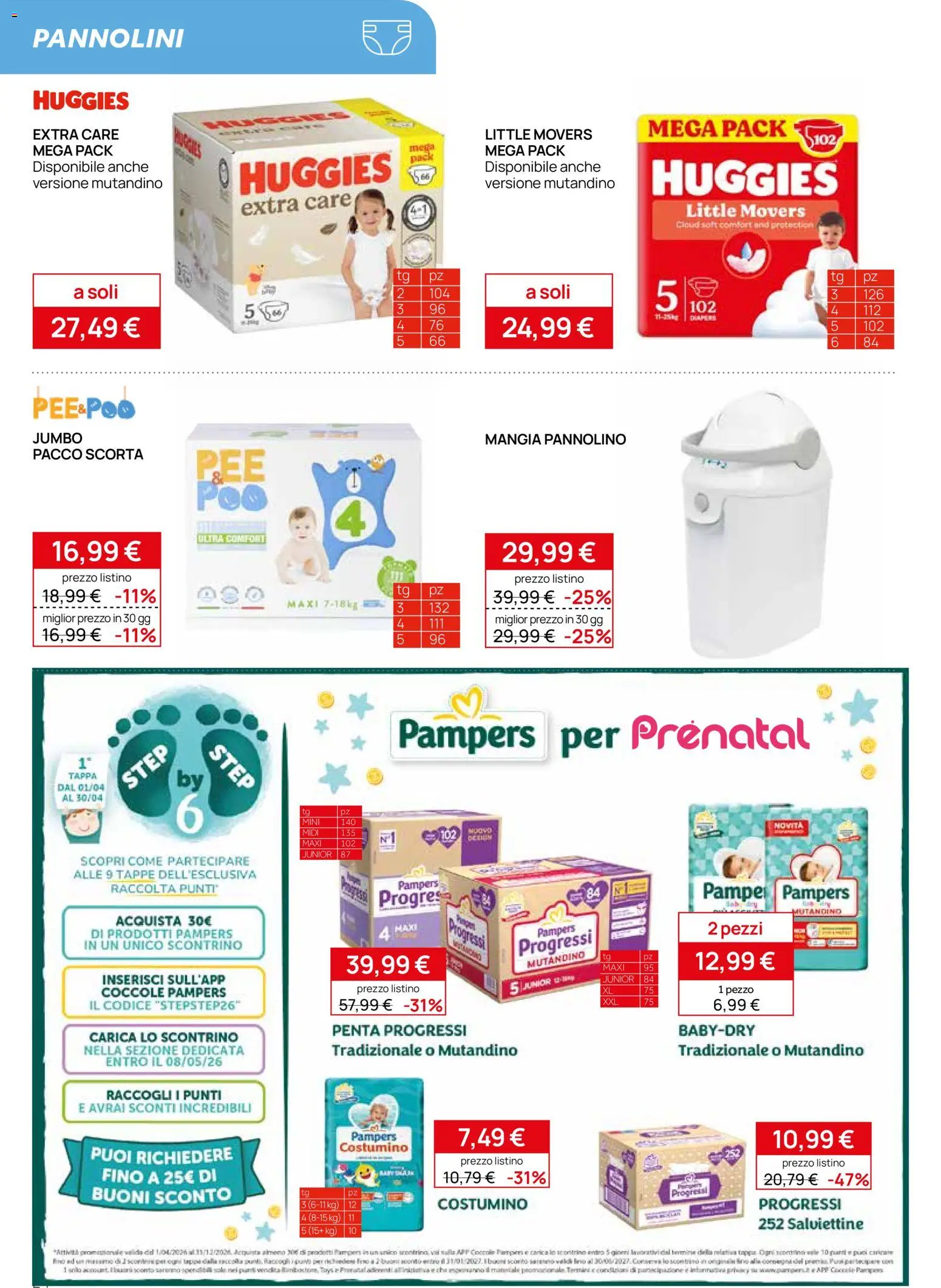 Volantino Prenatal del 17.04.2026 | Pagina: 24 | Prodotti: Pannolini, Pampers