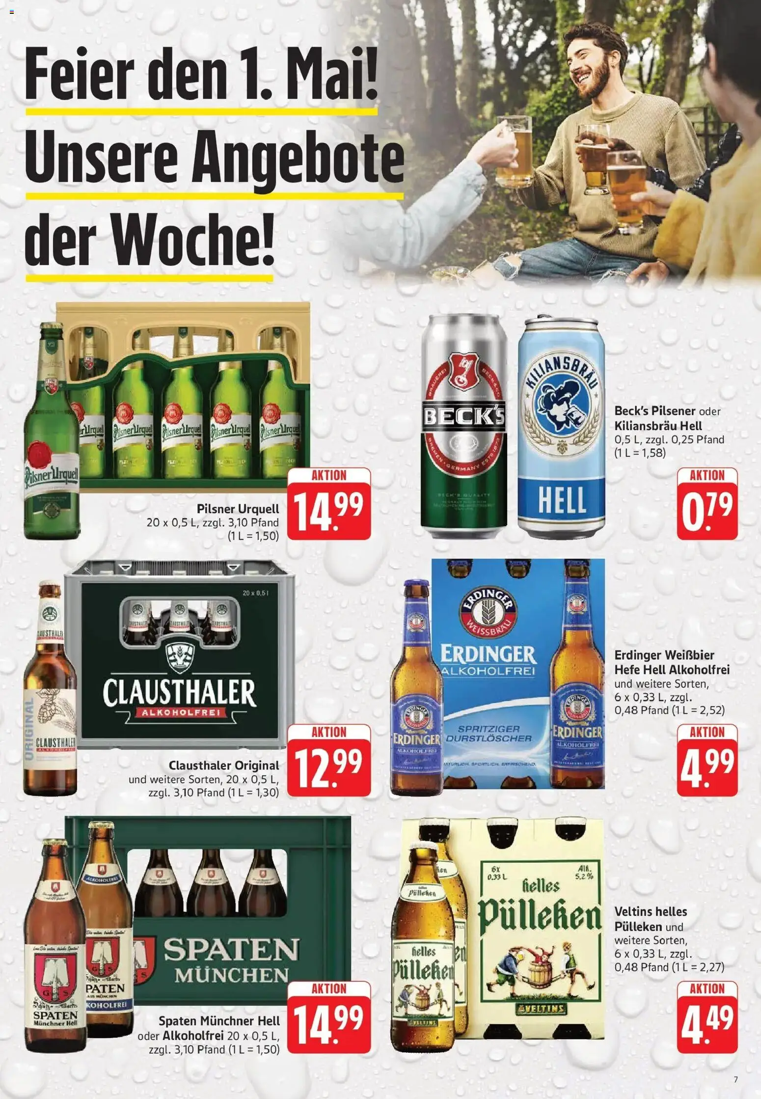 Trinkgut Prospekt Dillingen	 – gültig ab 27.04.2026 | Seite: 7 | Produkte: Helles pulleken, Durstloscher, Erdinger, Pilsner urquell