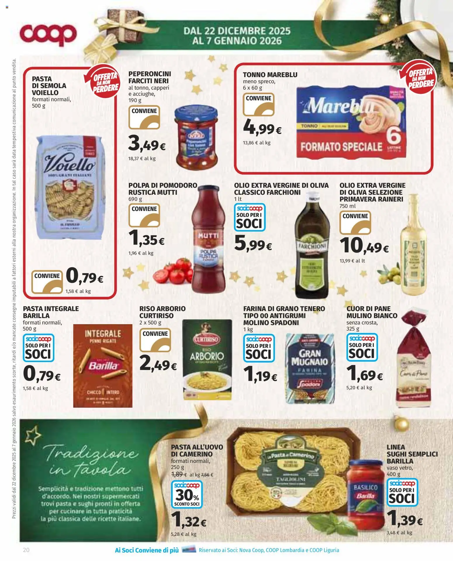 Volantino COOP del 22.12.2025 | Pagina: 20 | Prodotti: Riso, Pomodoro, Data, Penne