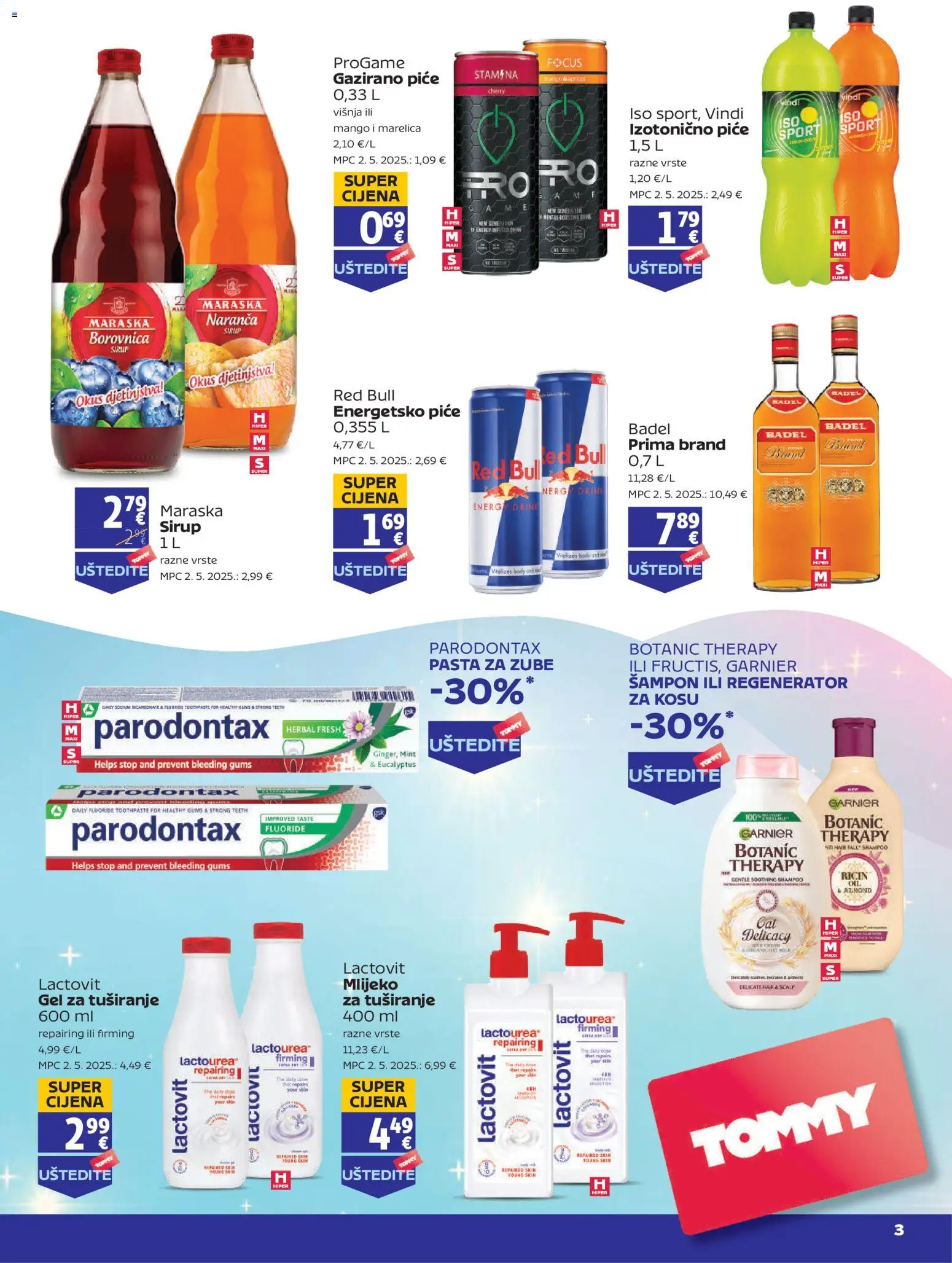 Tommy katalog | vrijedi od 05.03.2026 | Stranica: 2 | Proizvodi: Gel za tuširanje, Pasta za zube, Garnier, Parodontax