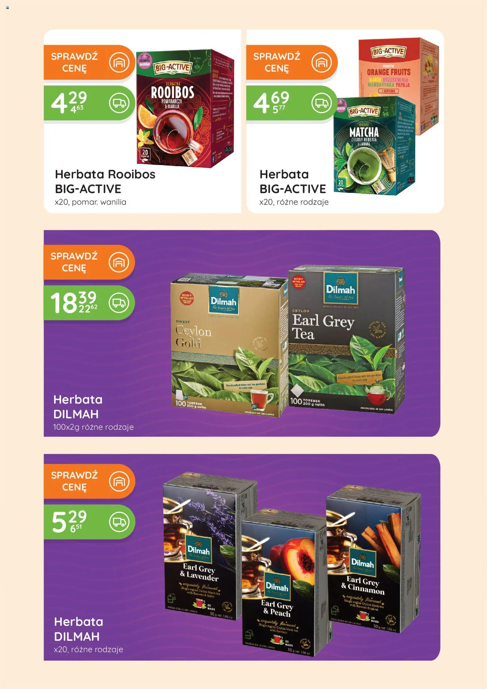 Eurocash Gazetka - Oferta Handlowa od 19.01.2026 | Strona: 21 | Produkty: Mango, Brzoskwinia, Kurkuma, Herbata