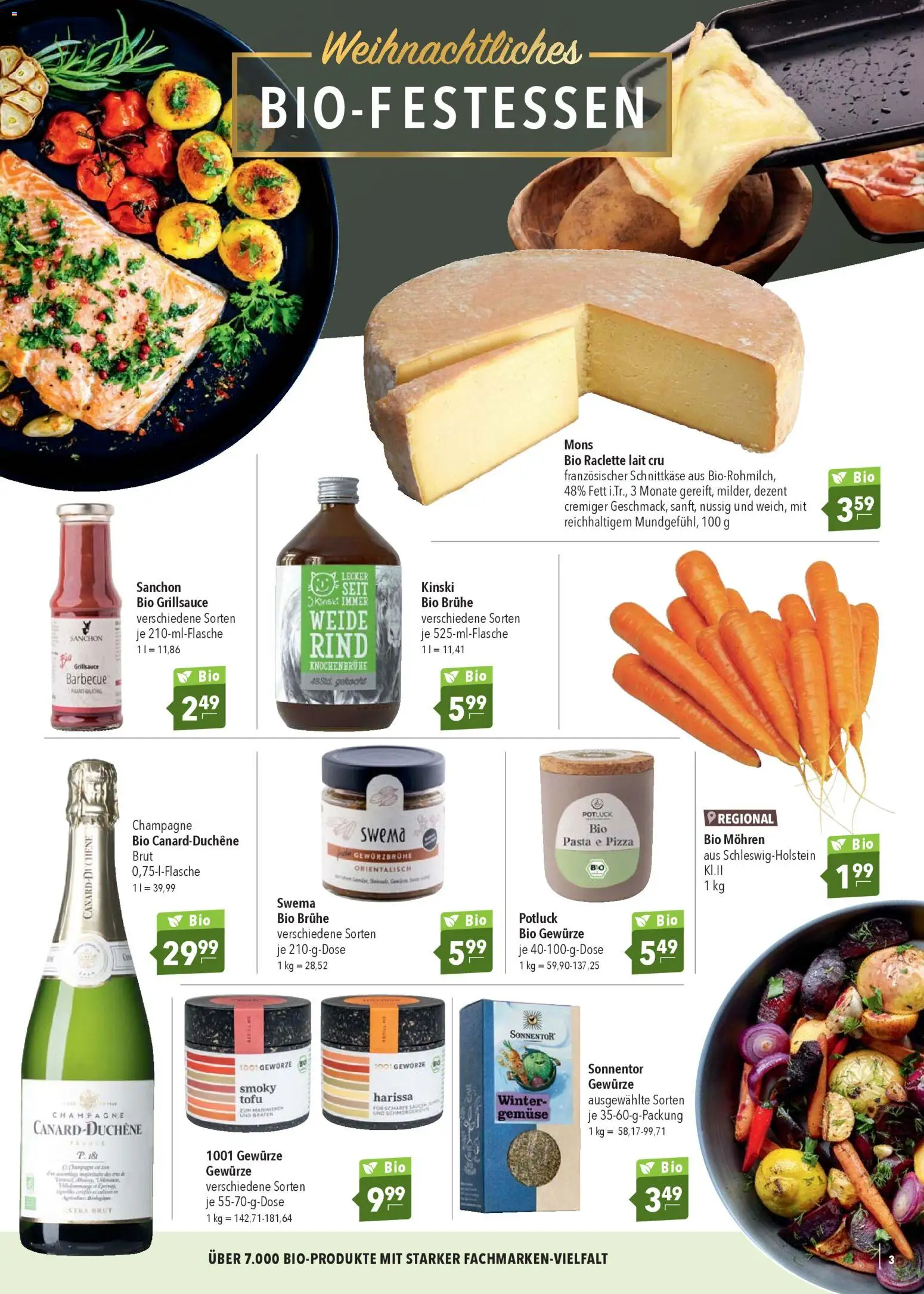 CITTI Markt Bio logisch! – gültig ab 03.12.2025 | Seite: 3 | Produkte: Mohren, Gemüse, Pasta, Raclette