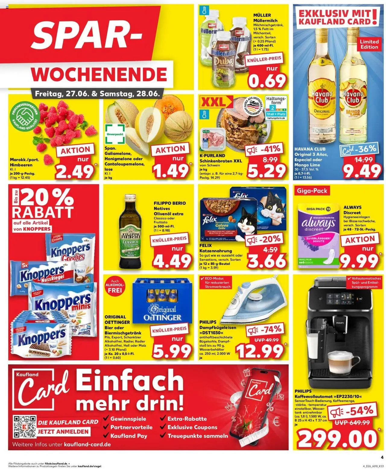 Kaufland prospekt Ellwangen (Jagst)	 - gültig ab dem 29.06.2025 | Seite: 15 | Produkte: Himbeeren, Olivenol, Honigmelone, Mango