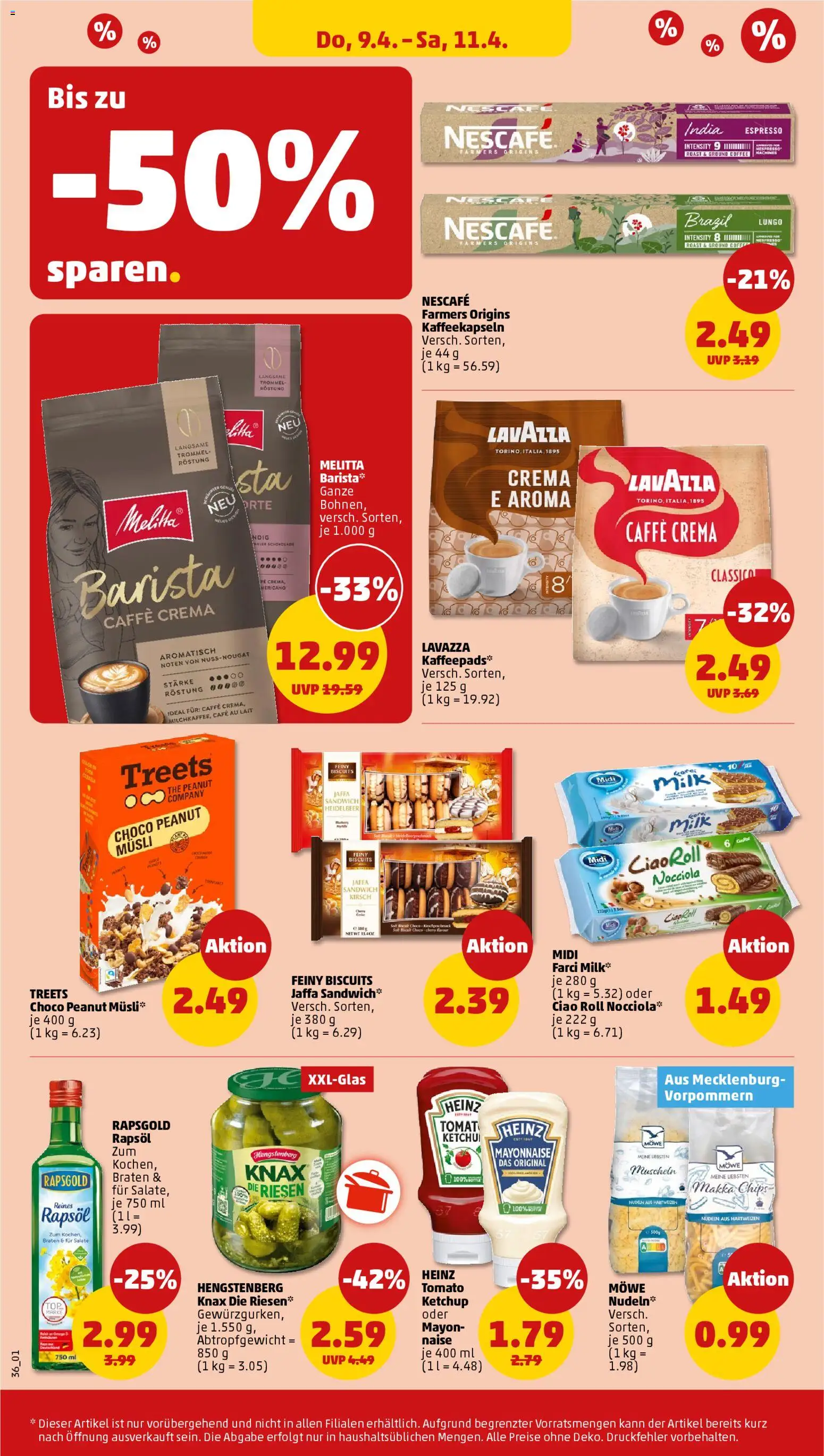 Penny Prospekt 	 – gültig ab 07.04.2026 | Seite: 36 | Produkte: Musli, Melitta, Lavazza, Ketchup