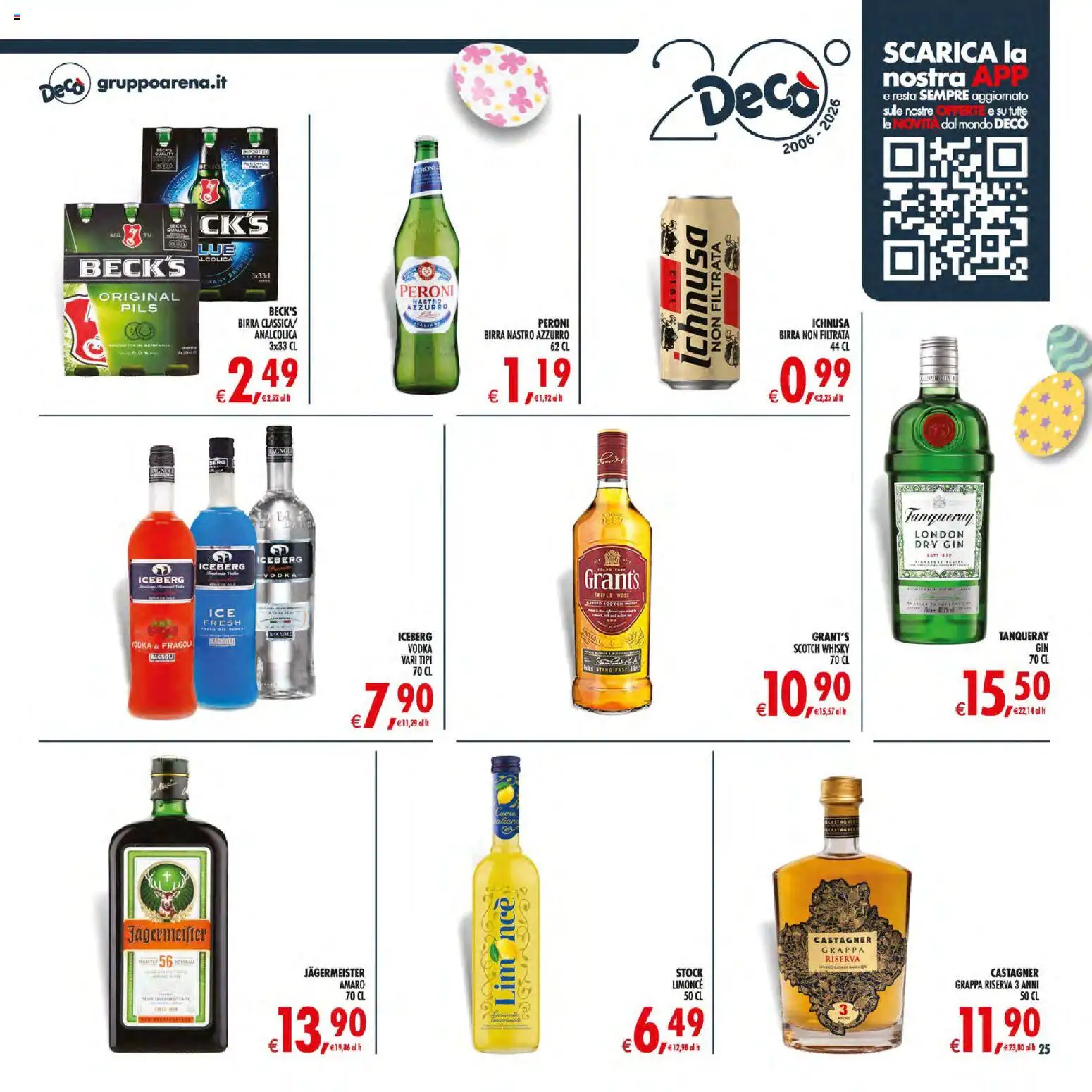 Volantino Decò del 27.03.2026 | Pagina: 25 | Prodotti: Birra, Gin, Vodka, Amaro