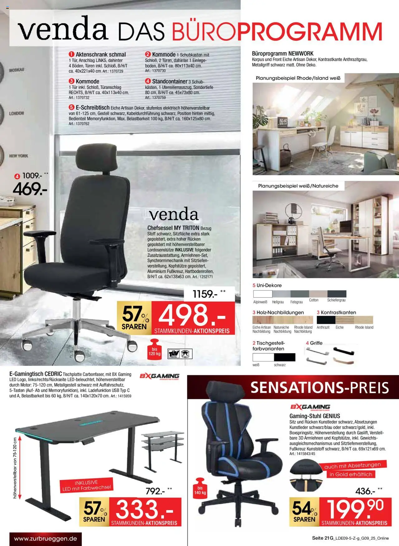 Zurbrüggen - Prime Shopping Week – gültig ab 14.09.2025 | Seite: 35 | Produkte: USB, Kommode, Tür, Gamingstuhl