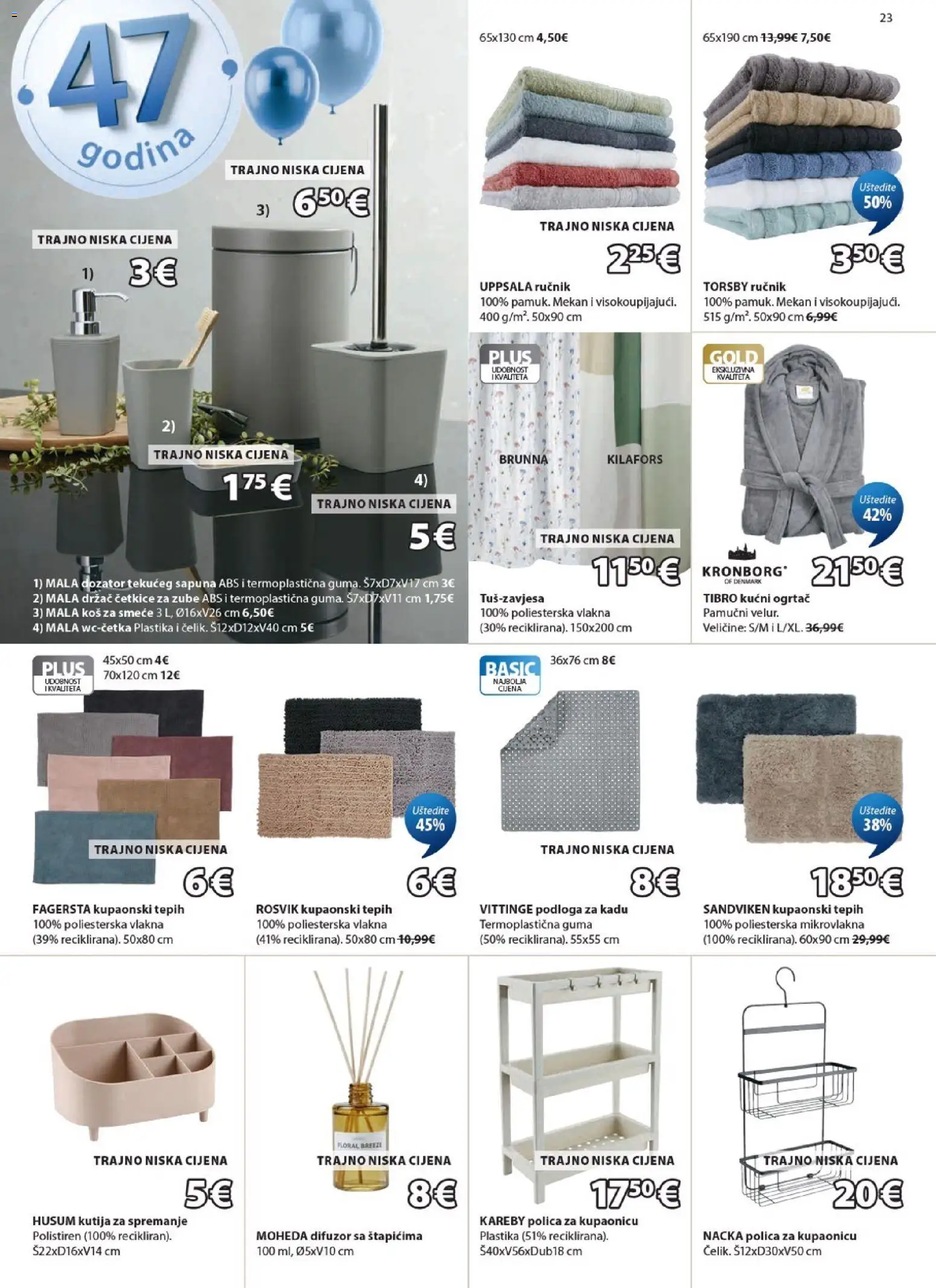 JYSK katalog | vrijedi od 22.04.2026 | Stranica: 23 | Proizvodi: Polica, Kutija, Tepih, Kućni ogrtač