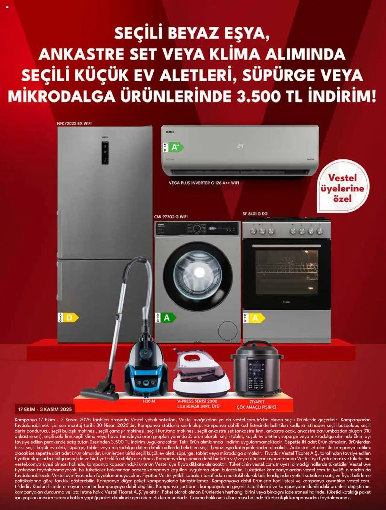 Vestel Katalog - 17.10.2025 tarihinden itibaren geçerlidir | Sayfa: 9 | Ürünler: Tablet, Klima, Ütü, Hava temizleyici