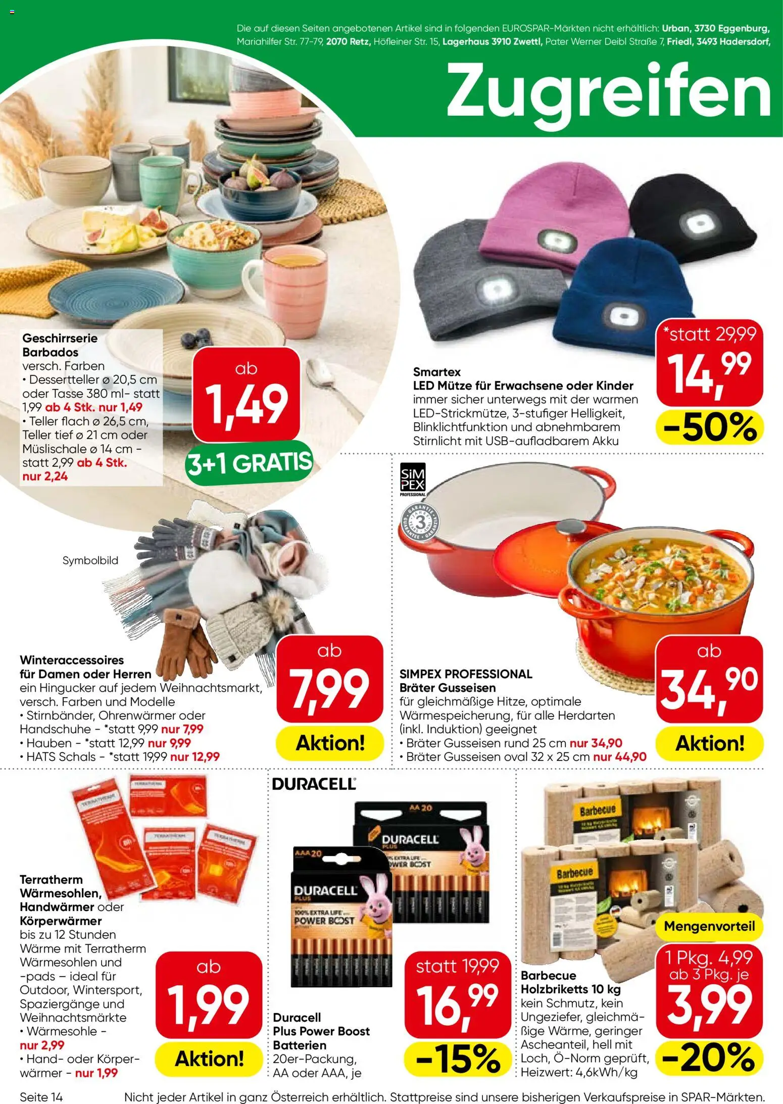 Eurospar Flugblatt gültig ab 06.11.2025 | Seite: 14 | Produkte: Handschuhe