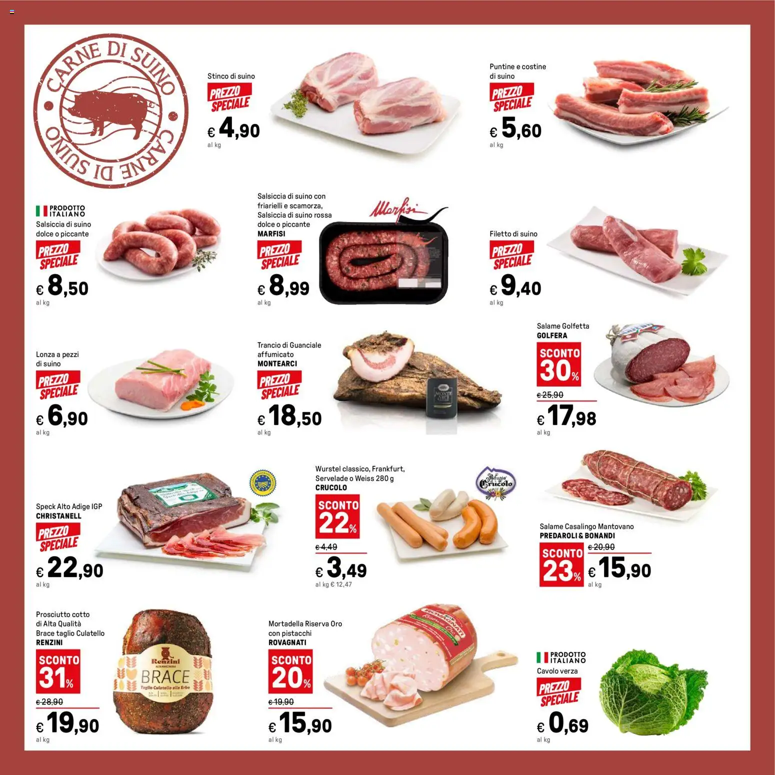 Volantino Iper del 24.10.2025 | Pagina: 4 | Prodotti: Prosciutto Cotto, Suino, Wurstel, Pistacchi