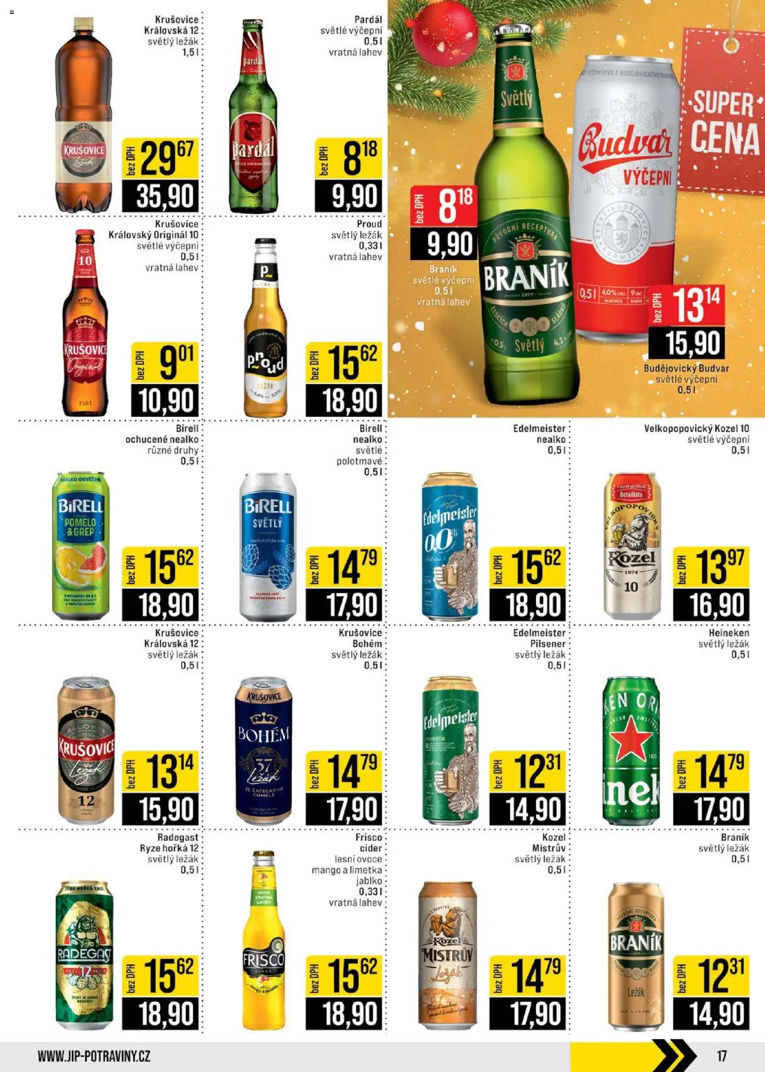 Jip leták - Cash & Carry od 24.12.2025 | Strana: 17 | Produkty: Heineken, Rýže, Braník, Krušovice