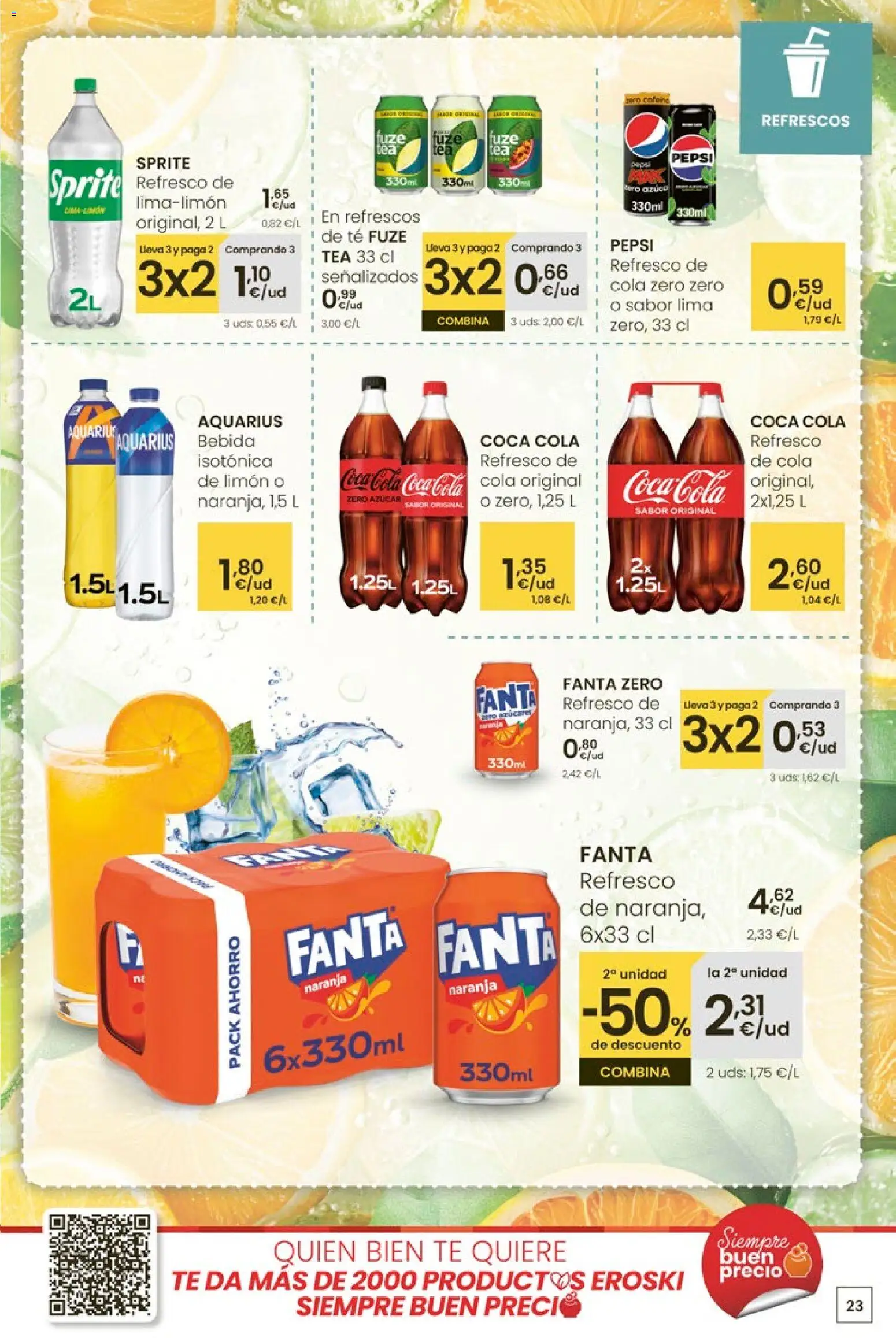 Eroski - Para un enero más ligero │ válido desde el 05.01.2026 | Página: 23 | Productos: Lima, Té, Πρίζες