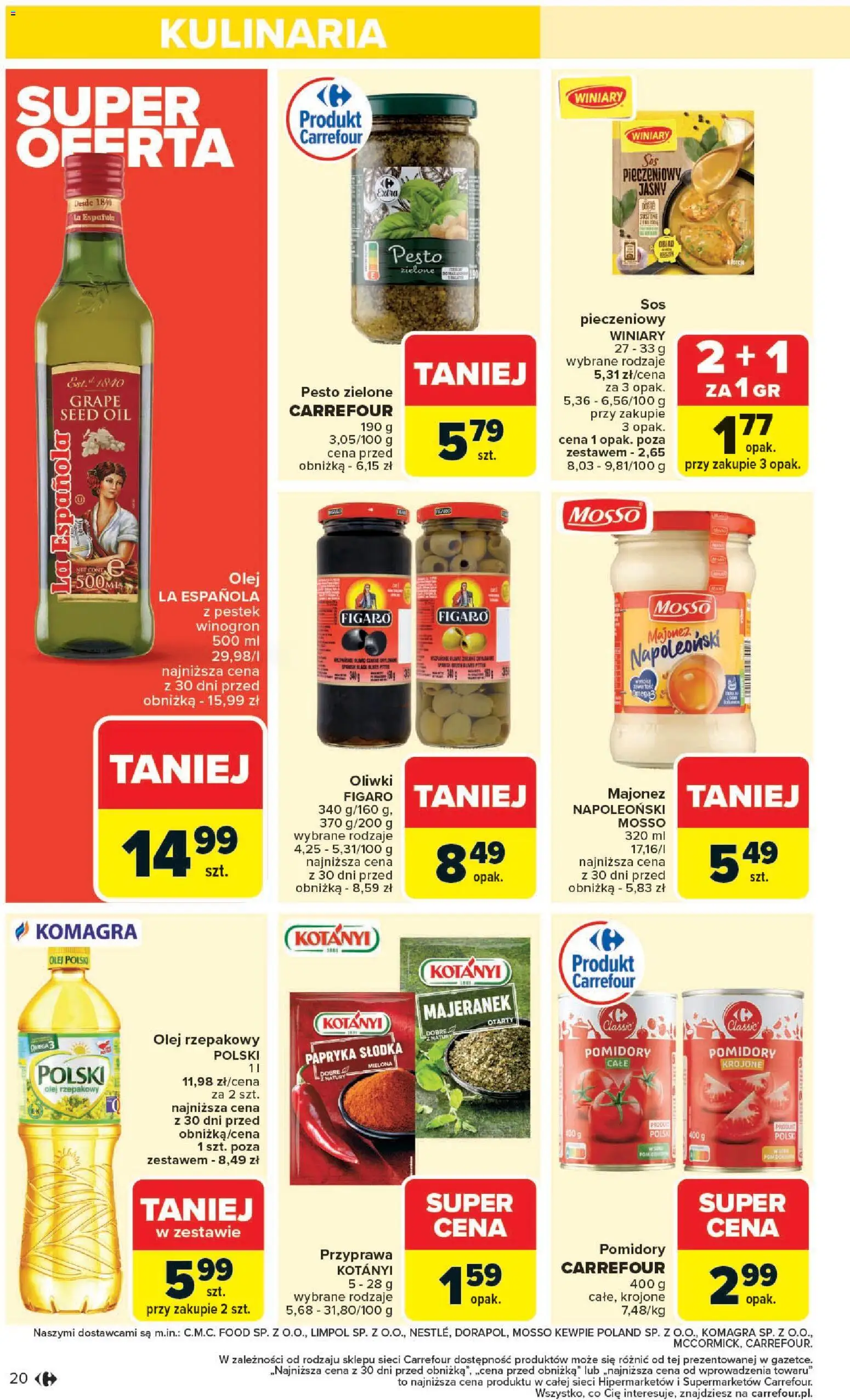 Carrefour Gazetka od 27.10.2025 | Strona: 22 | Produkty: Papryka, Olej, Pomidory, Majonez