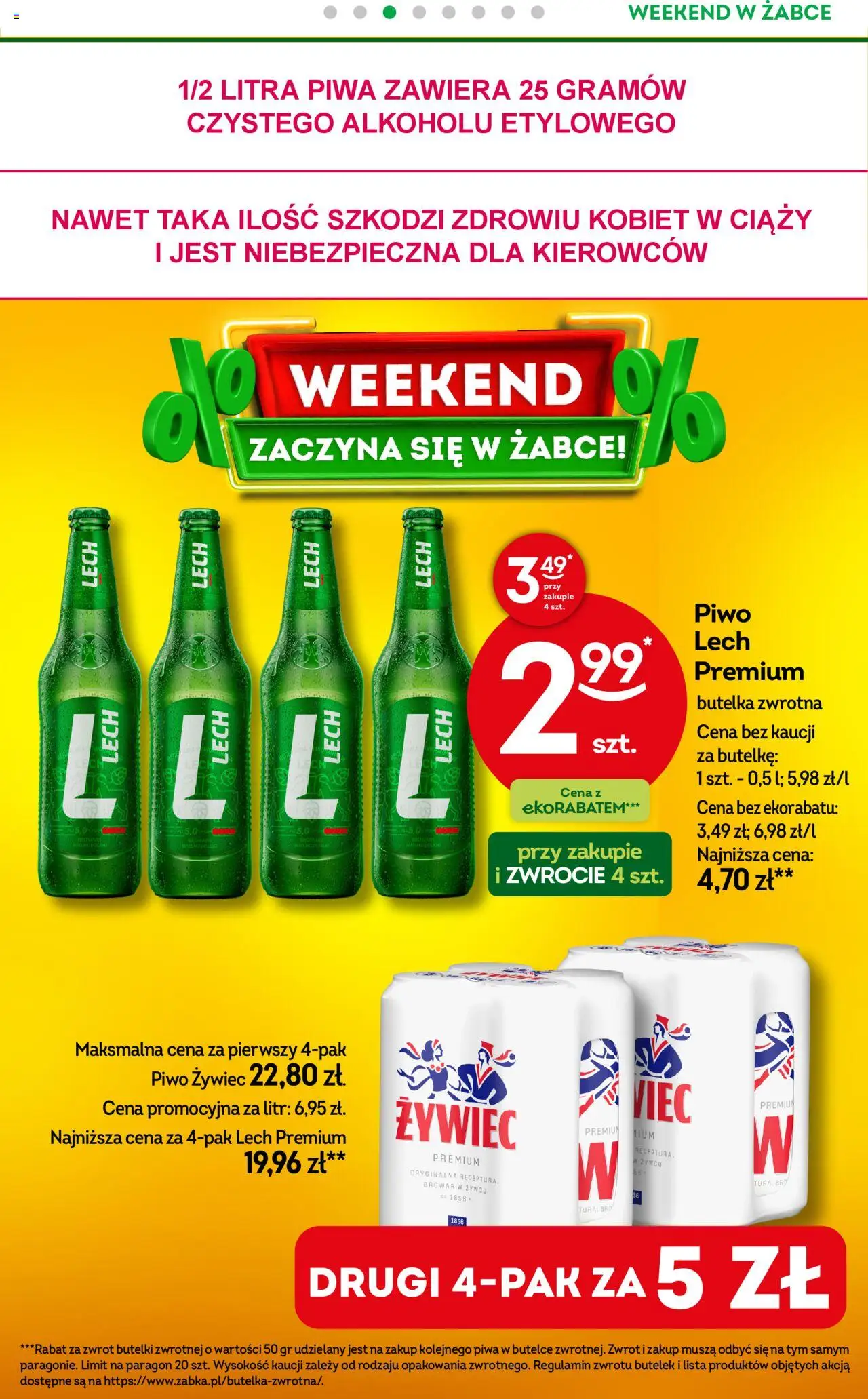 Żabka Gazetka - Weekendowe promocje od 22.08.2025 | Strona: 4 | Produkty: Piwo