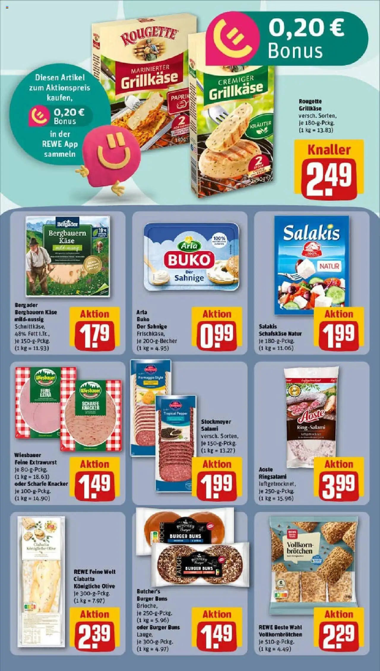 Rewe prospekt Bad Arolsen	 - gültig ab dem 24.08.2025 | Seite: 10 | Produkte: Grill, Käse, Arla buko, Salami