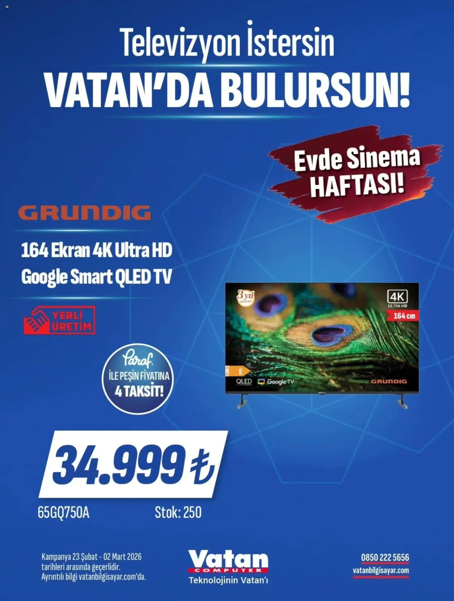 Vatan Bilgisayar İndirim - 23.02.2026 tarihinden itibaren geçerlidir | Sayfa: 20 | Ürünler: TV, Televizyon