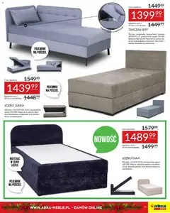 Pogląd oferty "Abra meble Gazetka" - ważna od 03.12.2025 | Strona: 29 | Produkty: Pościel, Łóżko, Materac