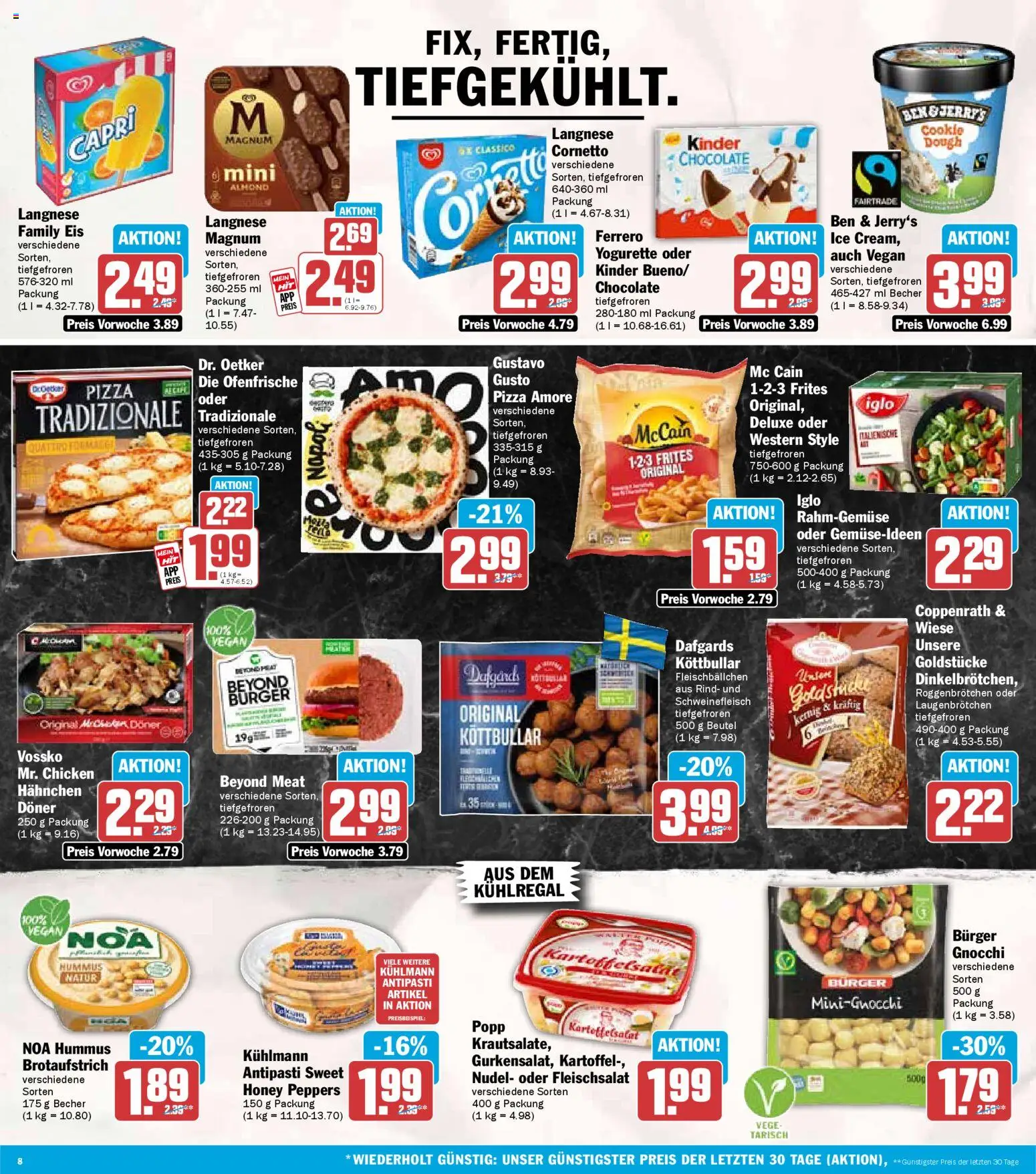 HIT - Bayern – gültig ab 27.10.2025 | Seite: 8 | Produkte: Iglo, Ofenfrische, Pizza, Eis