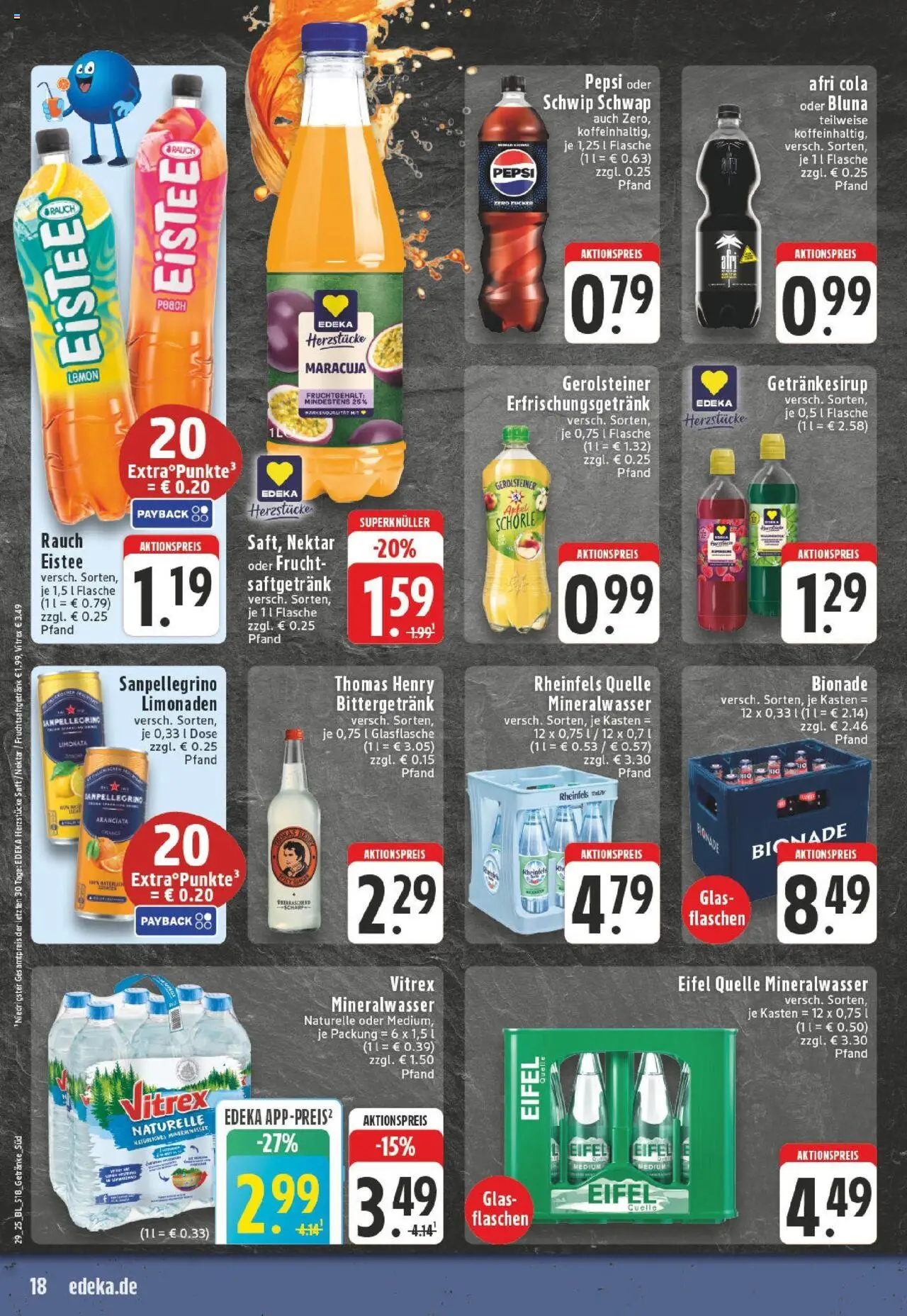 Edeka prospekt Zülpich	 - gültig ab dem 13.07.2025 | Seite: 18 | Produkte: Cola, Zucker, Rheinfels quelle, Gerolsteiner