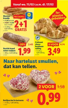 Rustiek brood noten-rozijnen, Rustiek brood met noten en rozijnen, 450 g - Voorbeeld van een folder van Lidl, geldig van 11.02.2026 | Pagina: 19