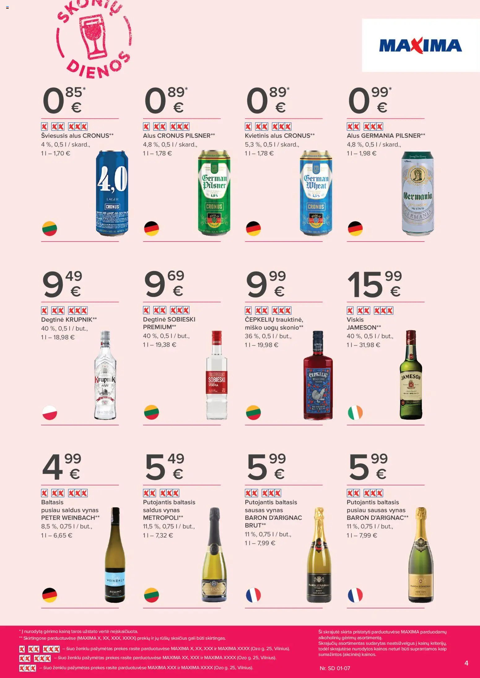 MAXIMA akcijos nuo 18.12.2025 | Puslapis: 4 | Prekių: Degtinė, Viskis, Vynas, Alus
