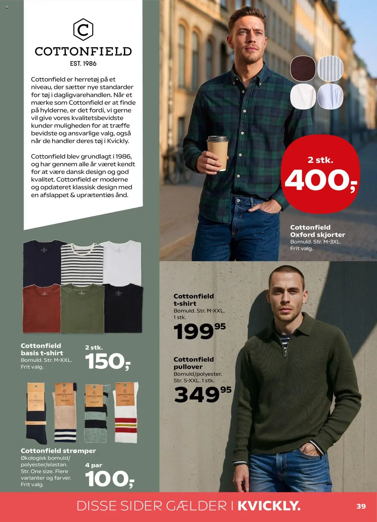 Kvickly Tilbudsavis gyldig fra 22.08.2025 | Side: 39 | Produkter: Søm, Strømper, Tøj