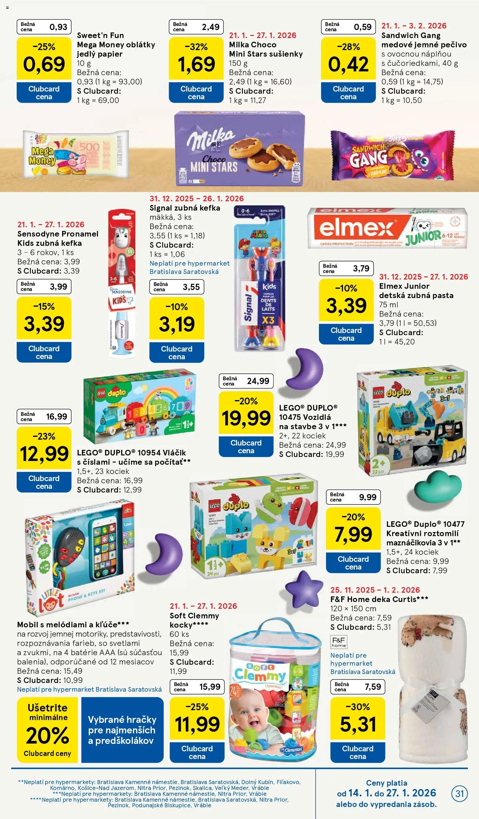 Nové Tesco akcie – leták je platný od 21.01.2026 | Strana: 31 | Produkty: Zubná kefka, Mobil, PC