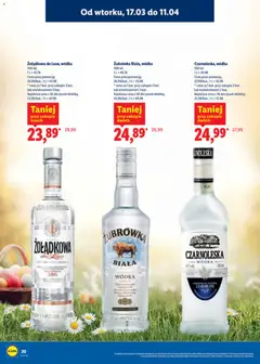 Pogląd oferty "Żubrówka Biała, wódka, 500 ml wódka" - ważna od 17.03.2026 | Strona: 21 | Produkty: Żubrówka, Vodka, Wódka