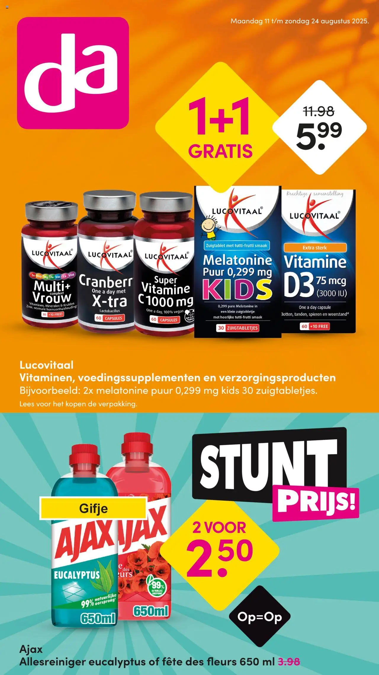  | Pagina: 1 | Producten: Yoghurt, Allesreiniger, Capsule