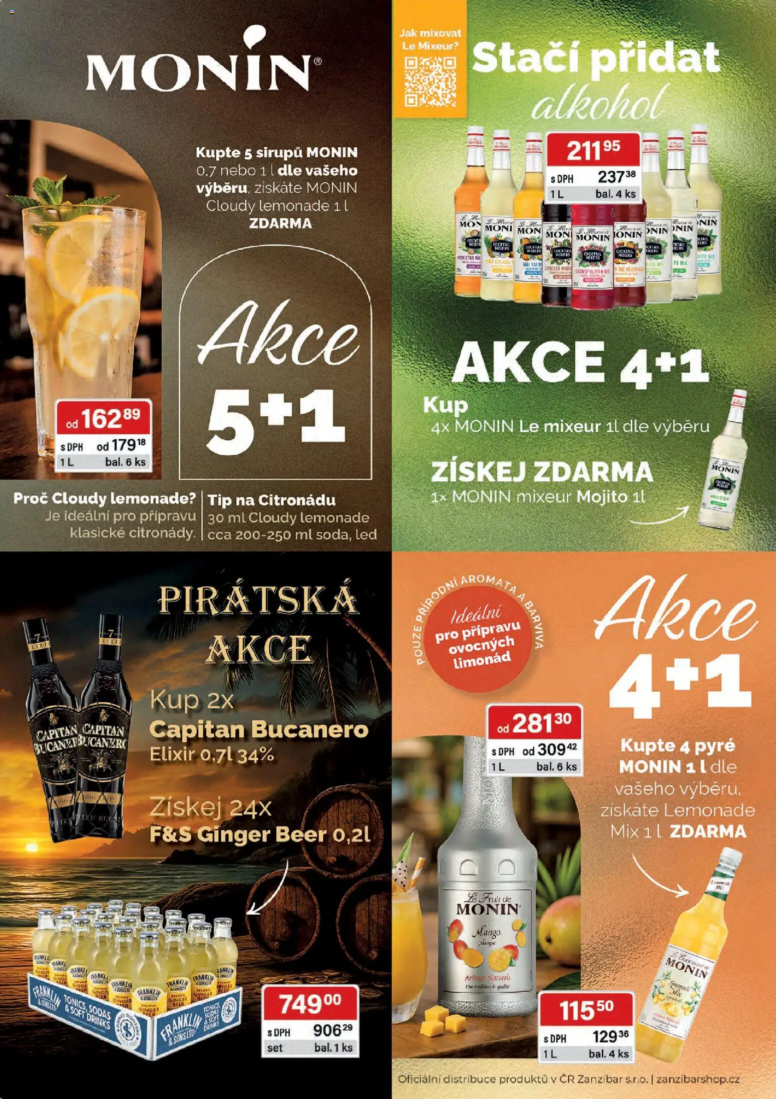 Astur & Qanto leták - Velkoobchod 05/2026 od 01.05.2026 | Strana: 36 | Produkty: Bucanero, Monin, Ginger Beer, Capitán Bucanero