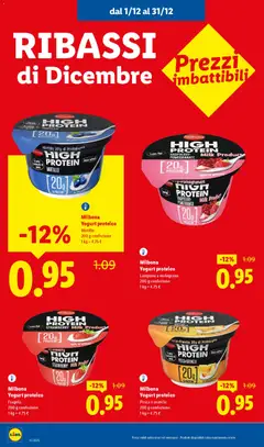 Anteprima del volantino Lidl Dicembre catalogo valido a partire dal 01.12.2025 | Pagina: 4 | Prodotti: Yogurt, Pesca, Lampone, Arancia