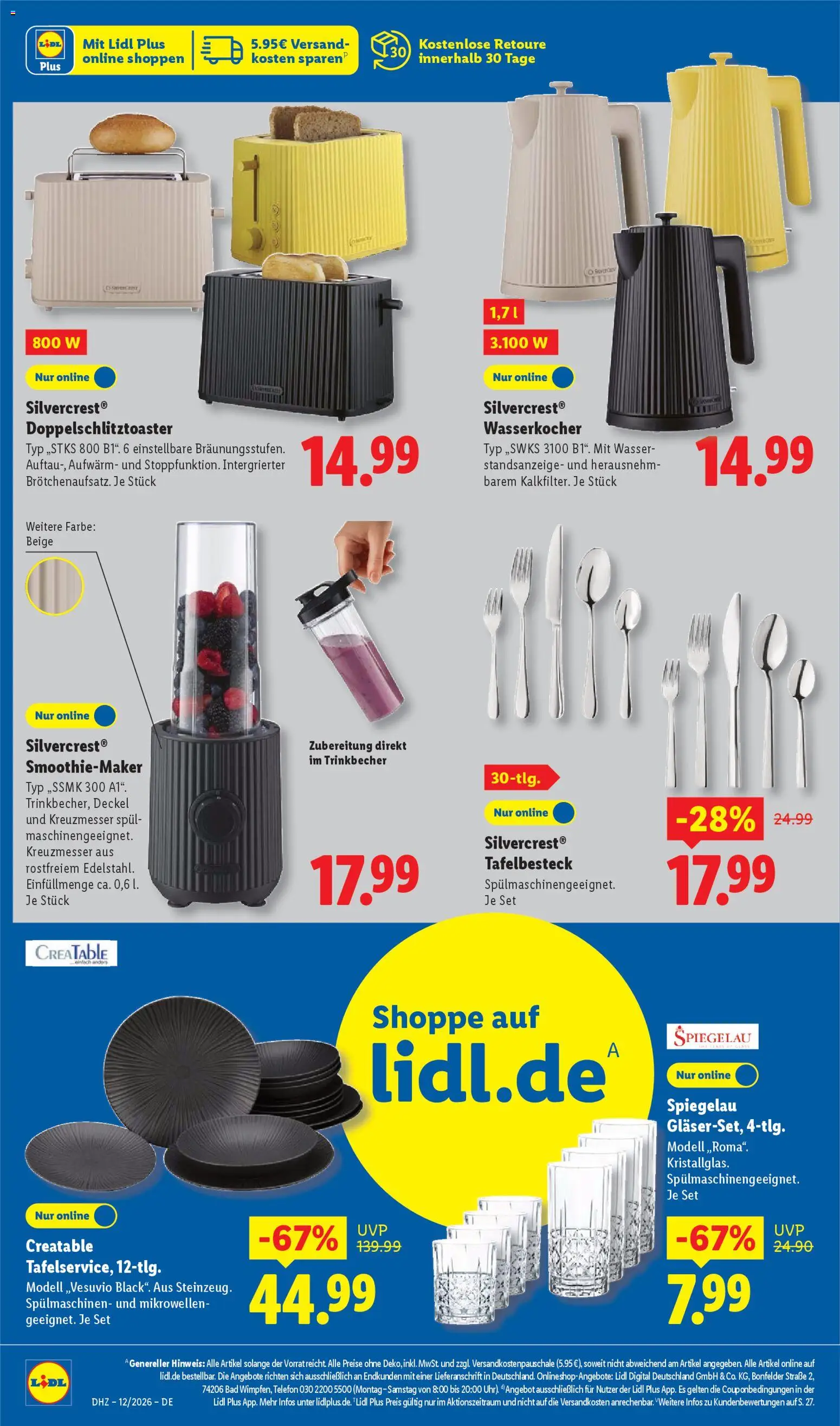 Lidl Prospekt Hohenkirchen – gültig ab 16.03.2026 | Seite: 34 | Produkte: Wasserkocher, Bad, Wasser, Telefon