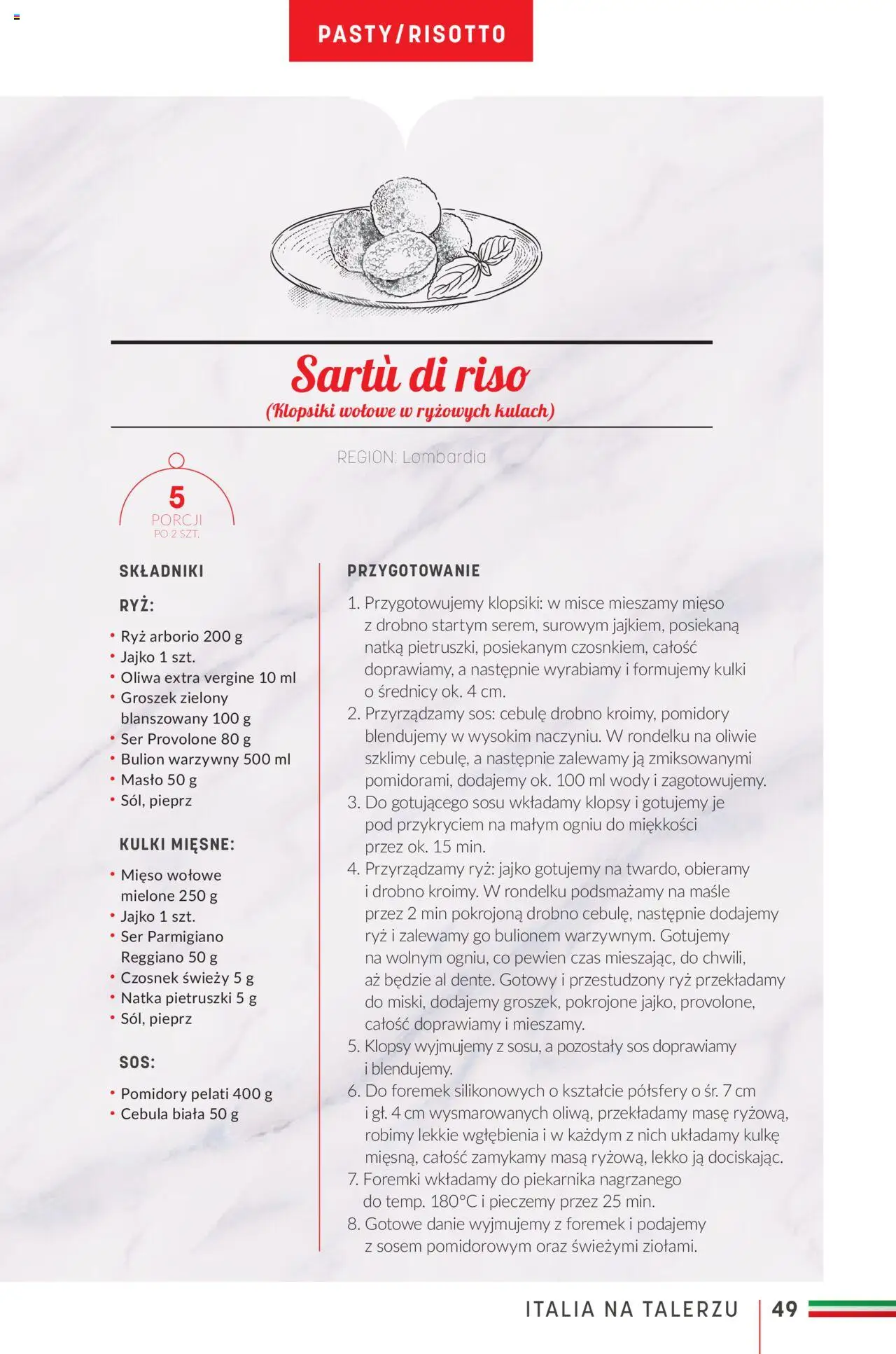 Makro Gazetka - Ebook kuchnia włoska od 16.05.2023 | Strona: 49 | Produkty: Groszek, Masło, Ser, Pomidory