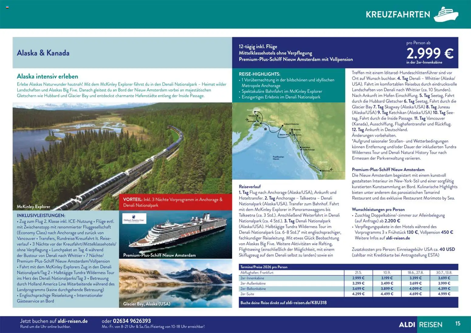 Aldi Reisen Unsere Traumreisen – gültig ab 01.11.2025 | Seite: 15 | Produkte: Uhr