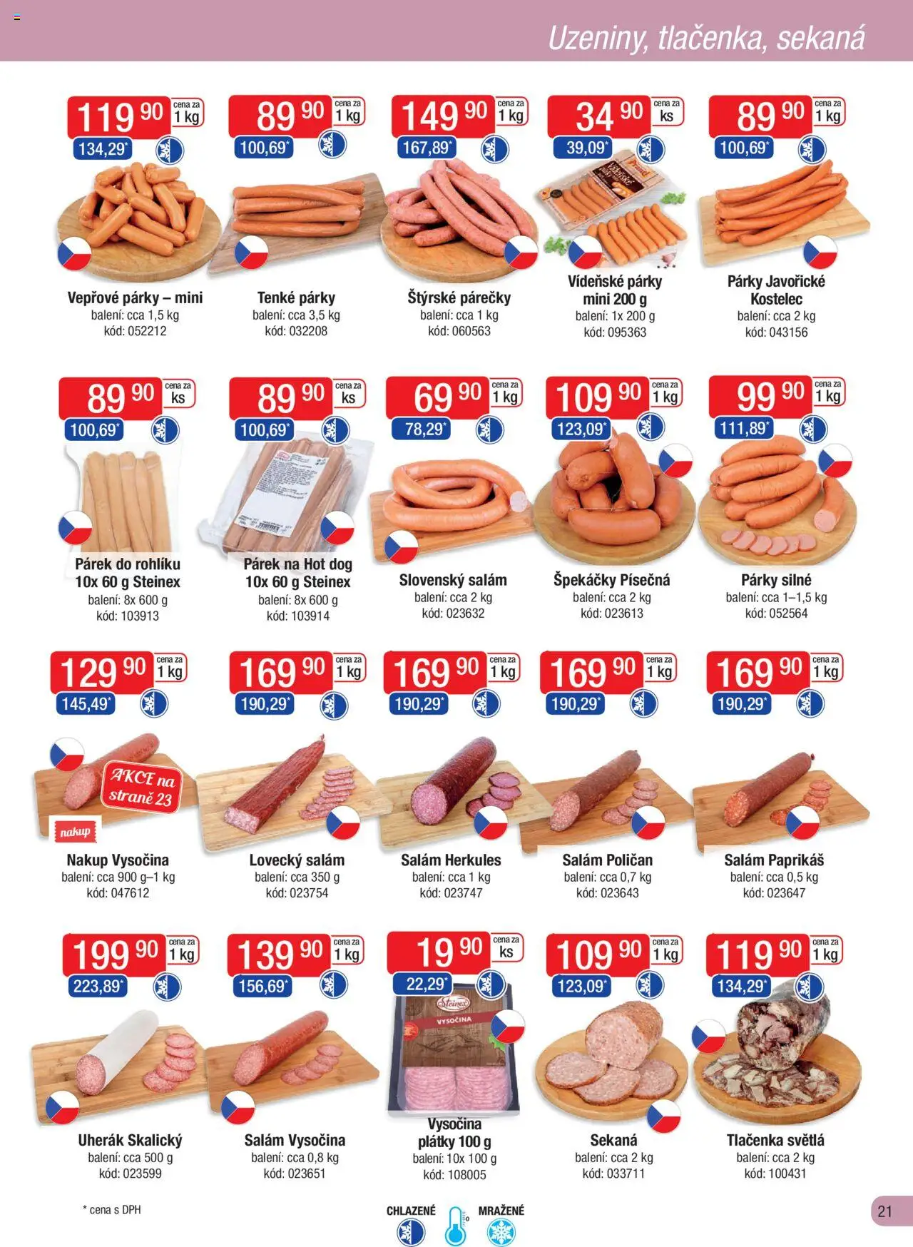 Astur & Qanto leták - Velkoobchod fresh 09/2025 od 01.09.2025 | Strana: 21 | Produkty: Salám, Vídeňské párky, Špekáčky, Hot dog