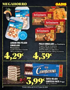 Vista previa Gadis folleto válido desde el 12.03.2026 | Página: 4 | Productos: Horno, Langostino, Nuggets