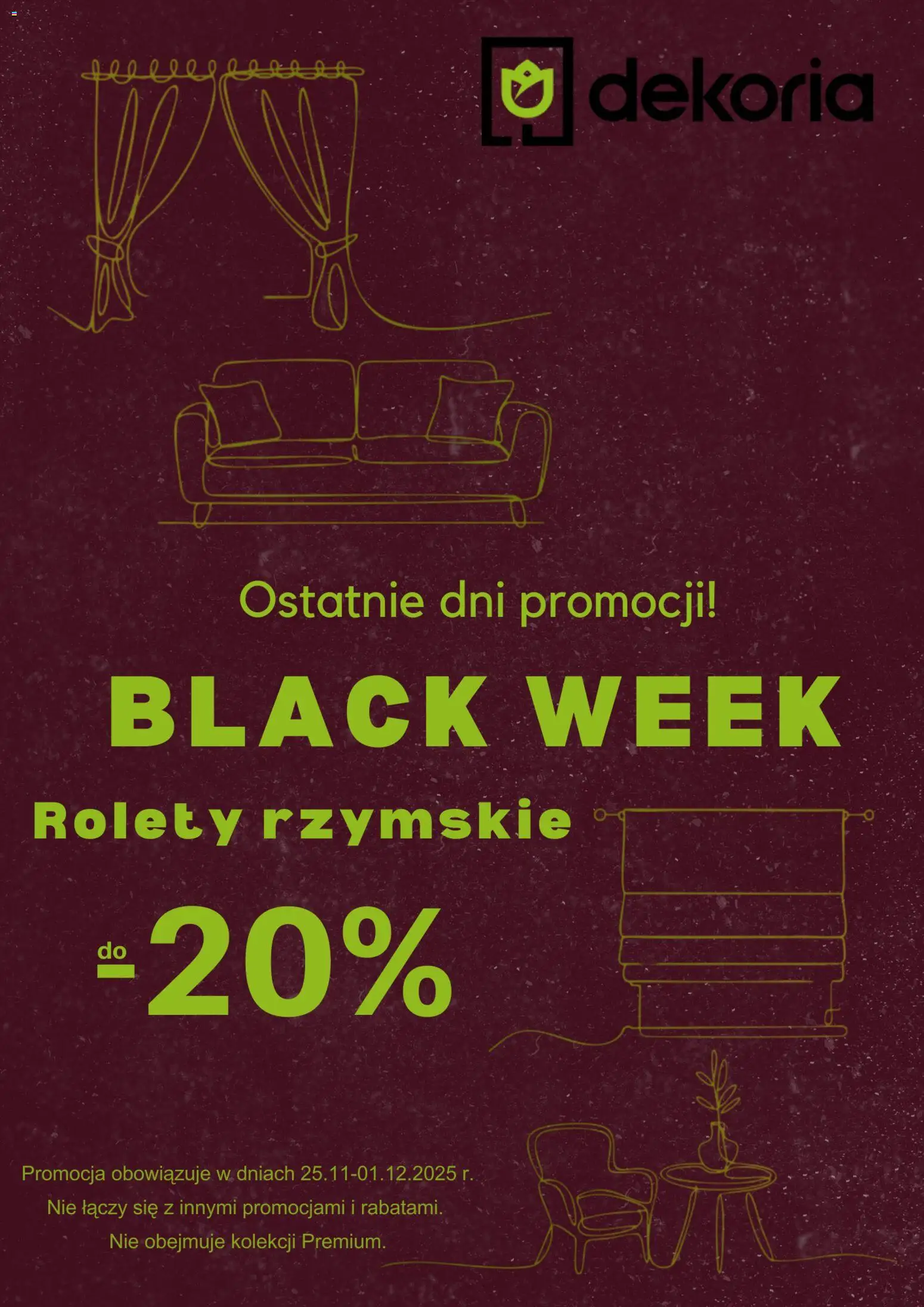 Dekoria Black Friday od 25.11.2025 | Strona: 1 | Produkty: Rolety