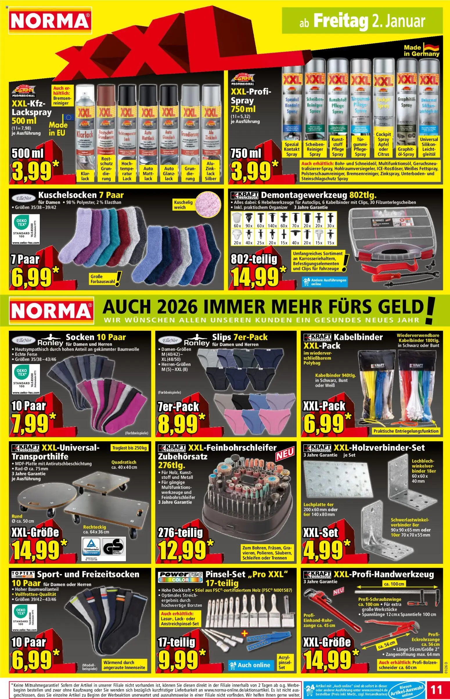 Norma Prospekt 	 – gültig ab 29.12.2025 | Seite: 10 | Produkte: Verbinder, Äpfel, Pinsel, Socken