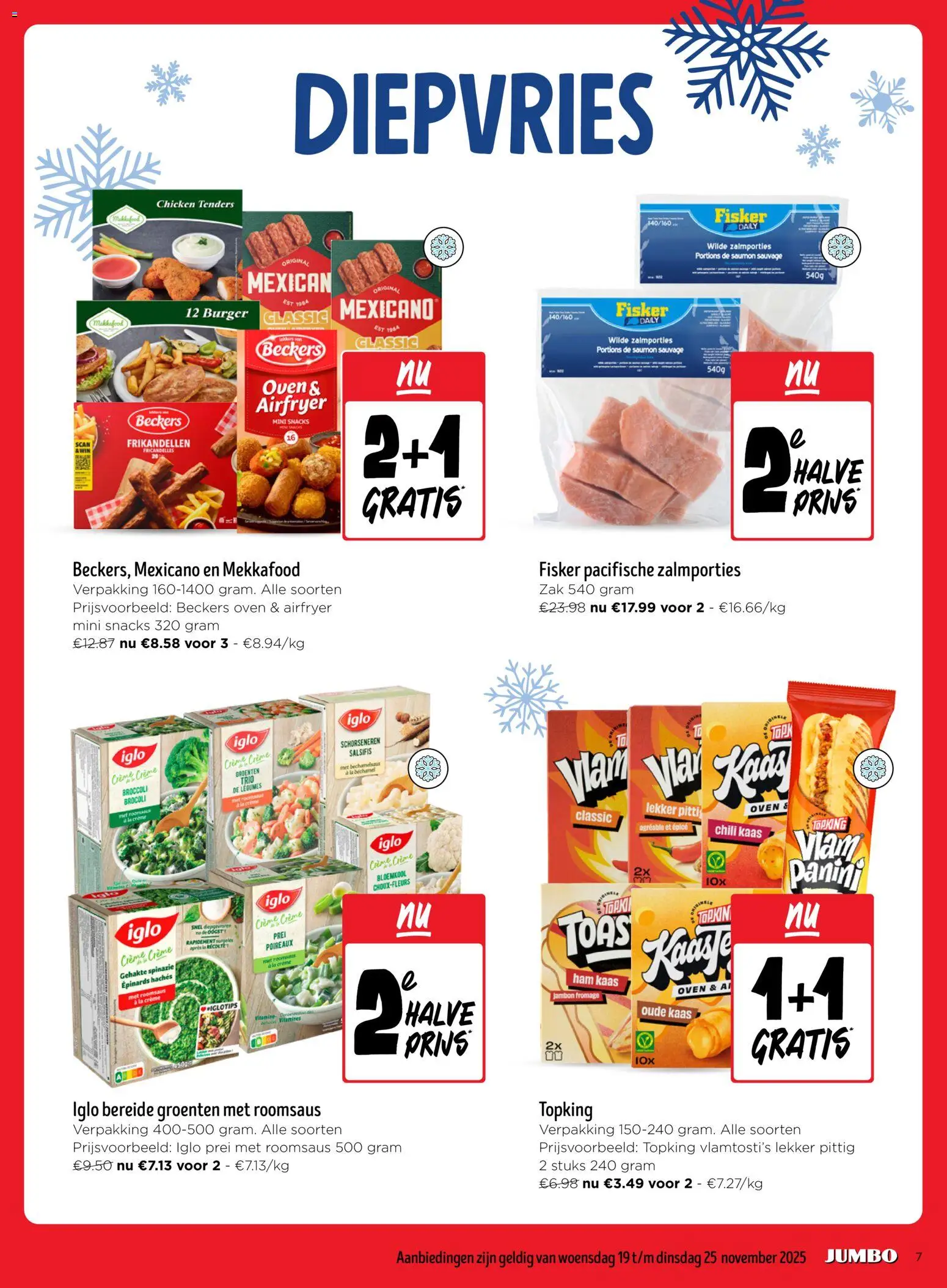 {H1} | Pagina: 7 | Producten: Ham, Zak, Bloemkool, Spinazie