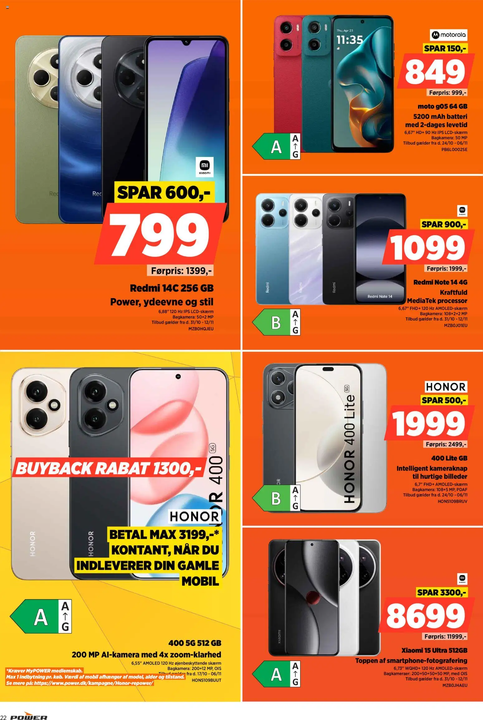 Power tilbudsavis – gyldig fra 24.10.2025 | Side: 22 | Produkter: Processor, Skærm, Batteri