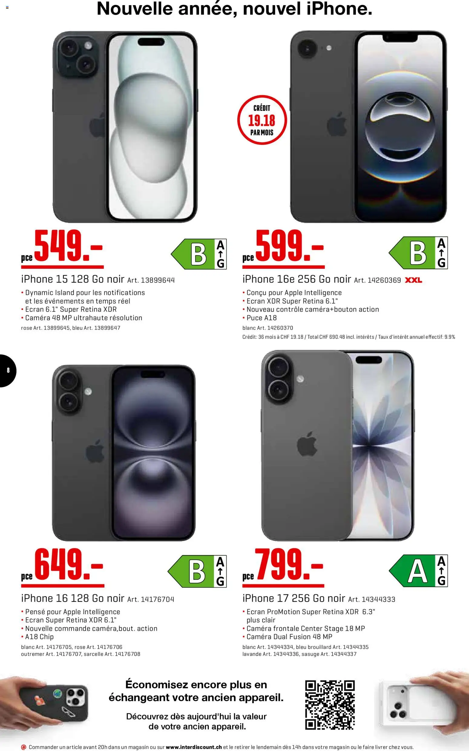Interdiscount Aktionen FR – gültig ab 12.01.2026 | Seite: 8 | Produkte: Apple, Iphone