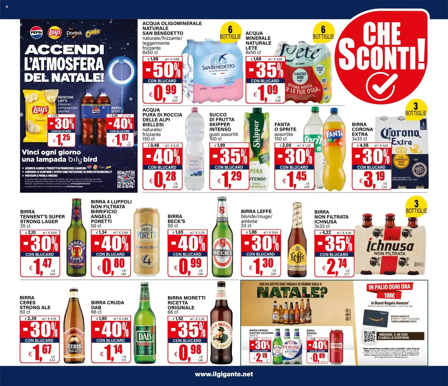 Volantino Il Gigante del 24.11.2025 | Pagina: 13 | Prodotti: Frutta, Birra Moretti, Fanta, Lampada