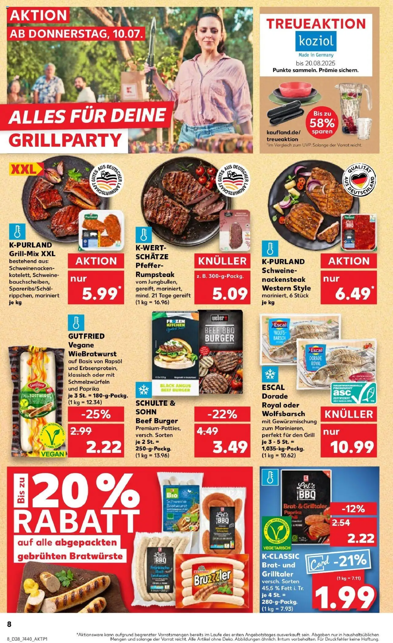 Kaufland prospekt Biedenkopf	 - gültig ab dem 13.07.2025 | Seite: 23 | Produkte: Rumpsteak, Dorade, Grill, Schweinenacken
