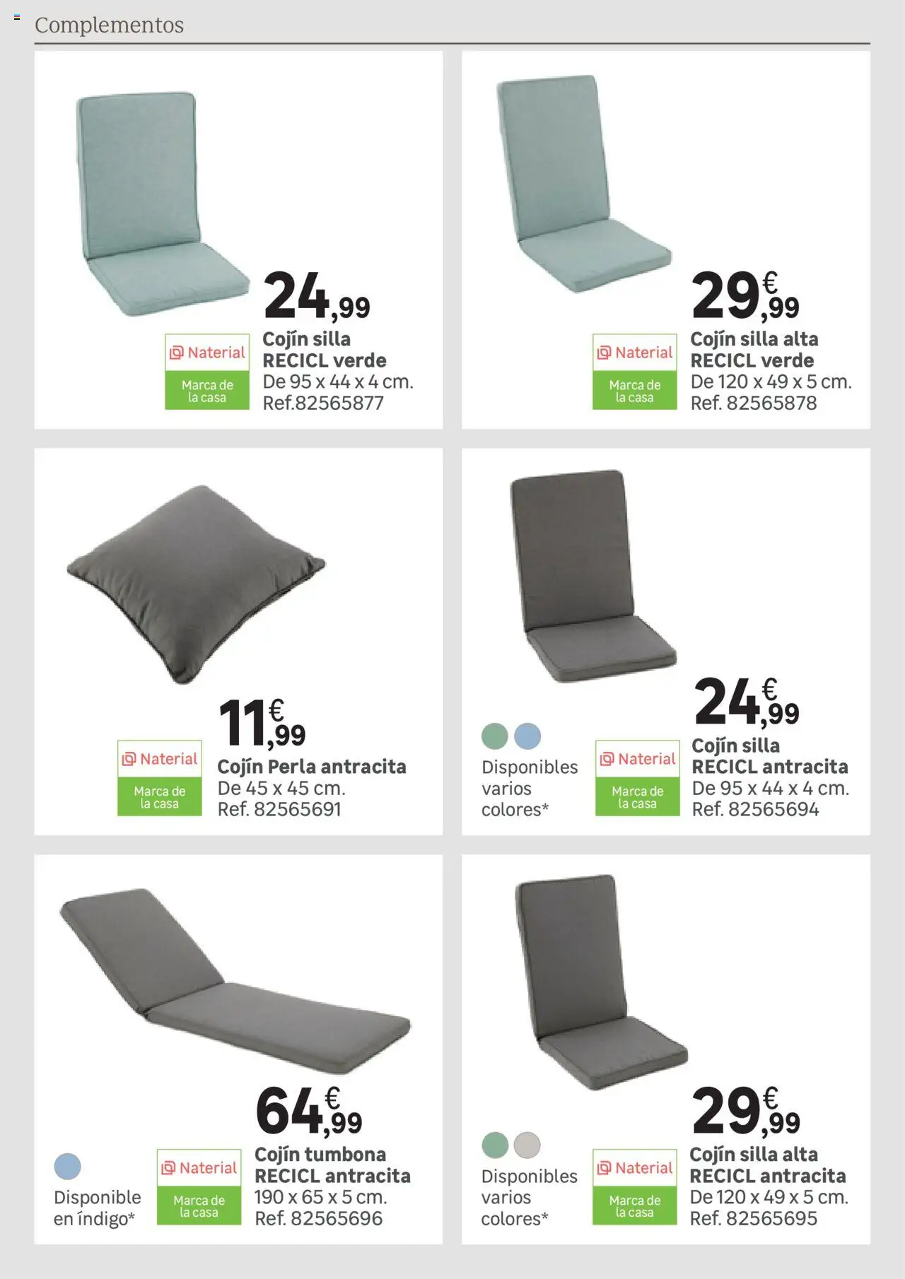 Leroy Merlin catálogo │ válido desde el 25.03.2025 | Página: 186 | Productos: Tumbona, Cojín, Silla