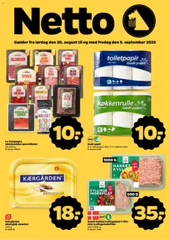 Eksempel på tilbudsavis Netto - Tilbudsavis fra butik Netto gyldig fra 30.08.2025