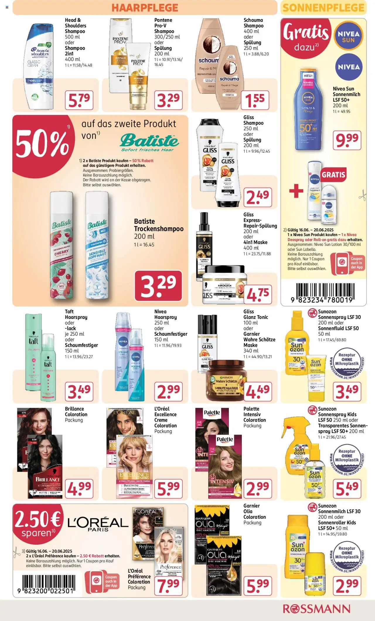 Rossmann Prospekt 	 - gültig ab dem 16.06.2025 | Seite: 9 | Produkte: Schauma shampoo, Shampoo, Creme, Maske