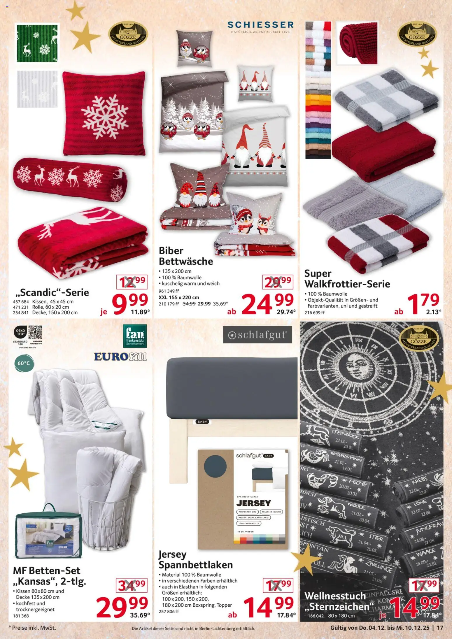 Selgros  Non Food – gültig ab 04.12.2025 | Seite: 17 | Produkte: Tisch, Topper, Bettwäsche, Bettenset