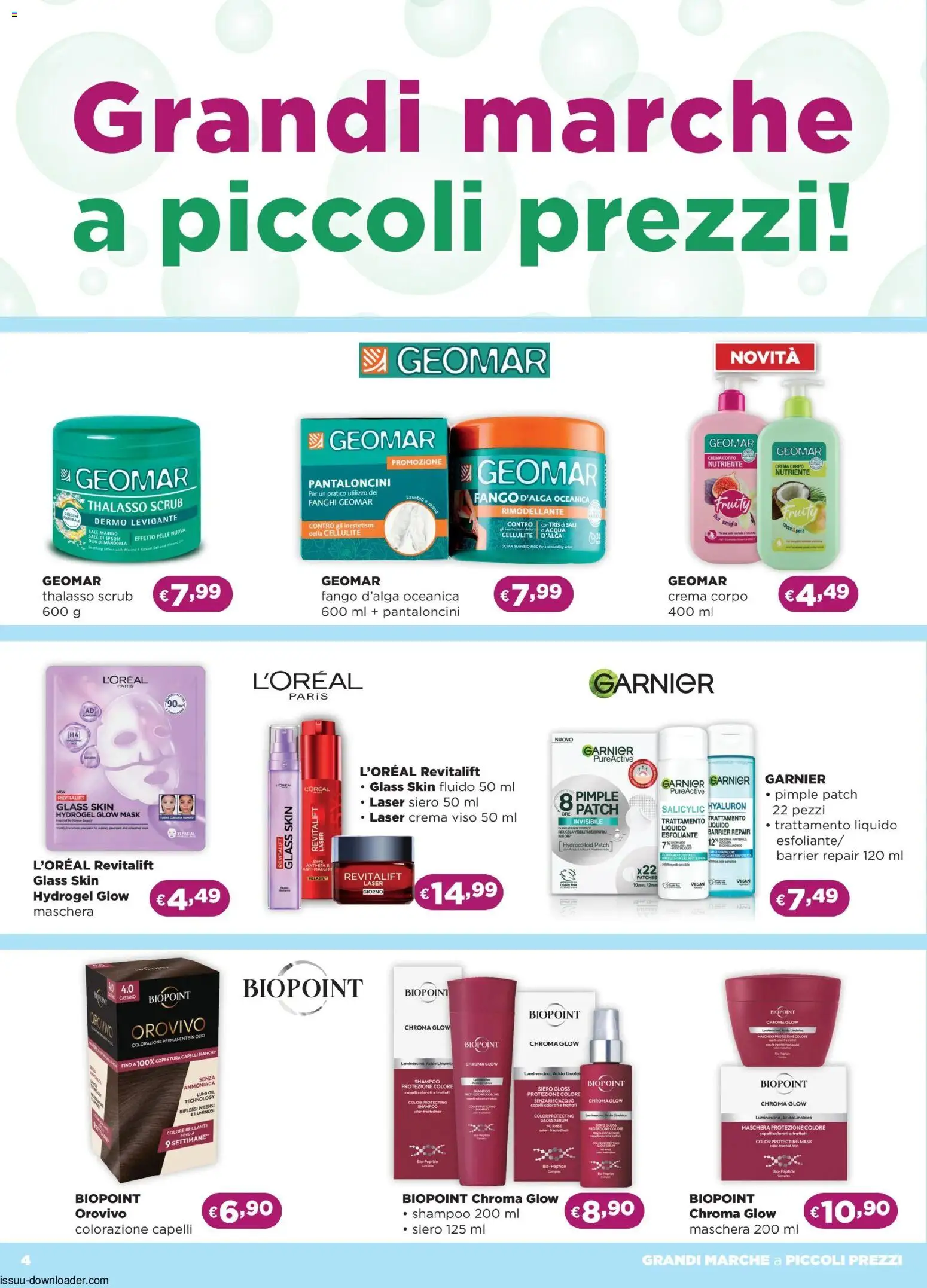 Volantino La Saponeria del 29.04.2026 | Pagina: 4 | Prodotti: Colorazione capelli, Pantaloncini, Acqua, Sale