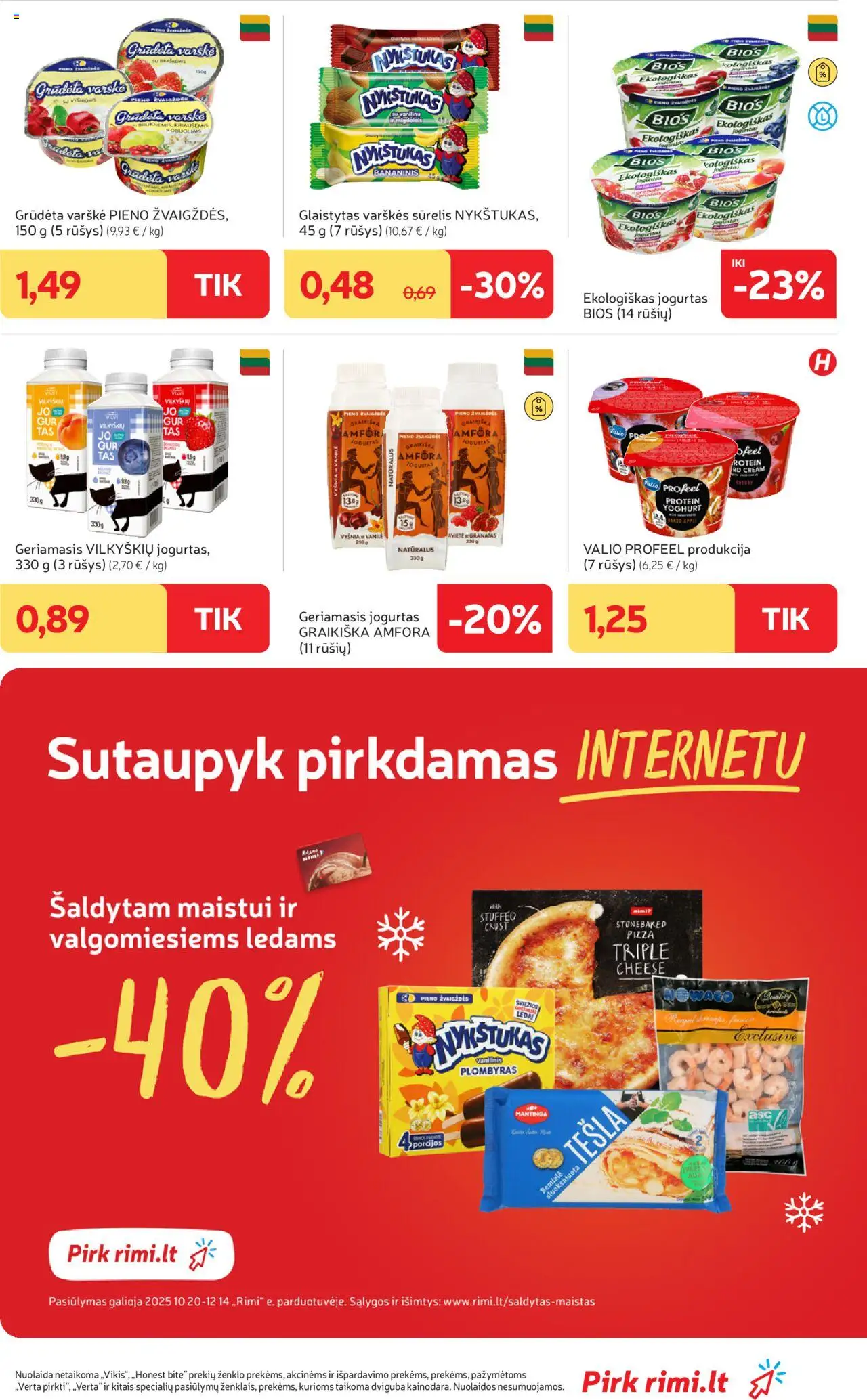 Rimi akcijos nuo 21.10.2025 | Puslapis: 17 | Prekių: Sūrelis, Jogurtas, Varškė, Plombyras