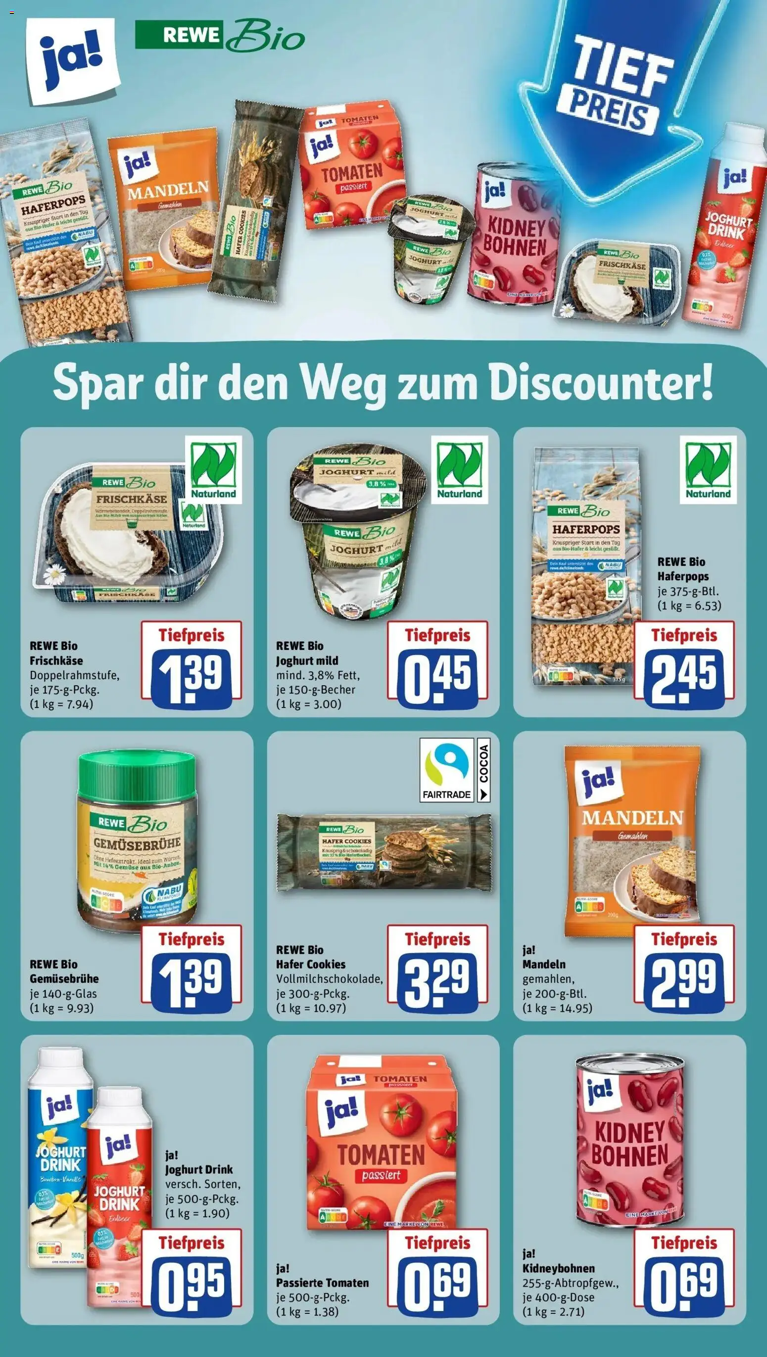 Rewe prospekt Hannover/Südstadt	 – gültig ab 16.02.2026 | Seite: 15 | Produkte: Milch, Joghurt, Mandeln, Frischkase